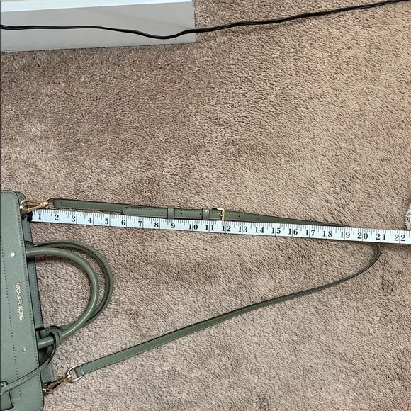 Michael Kors Rayne Saffiano Leather Satchel Olive Green - Picture 8 of 10